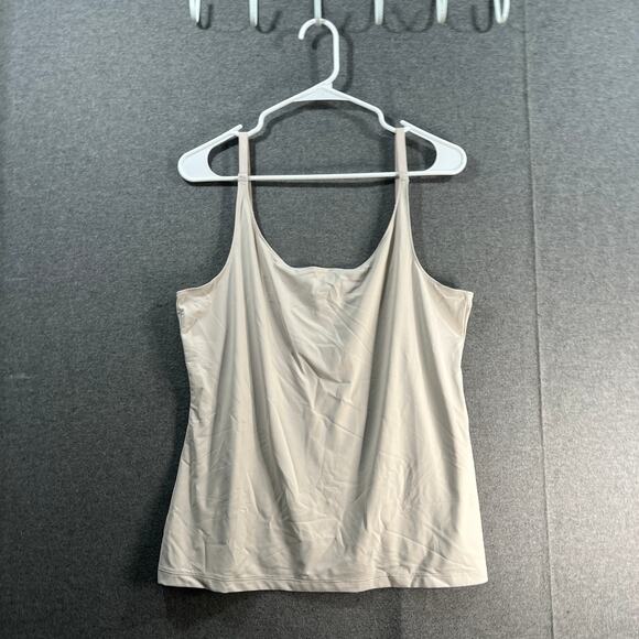 Susan Graver Smoothing Essentials Adjustable Strap Cami Barely Beige Large - Picture 1 of 6